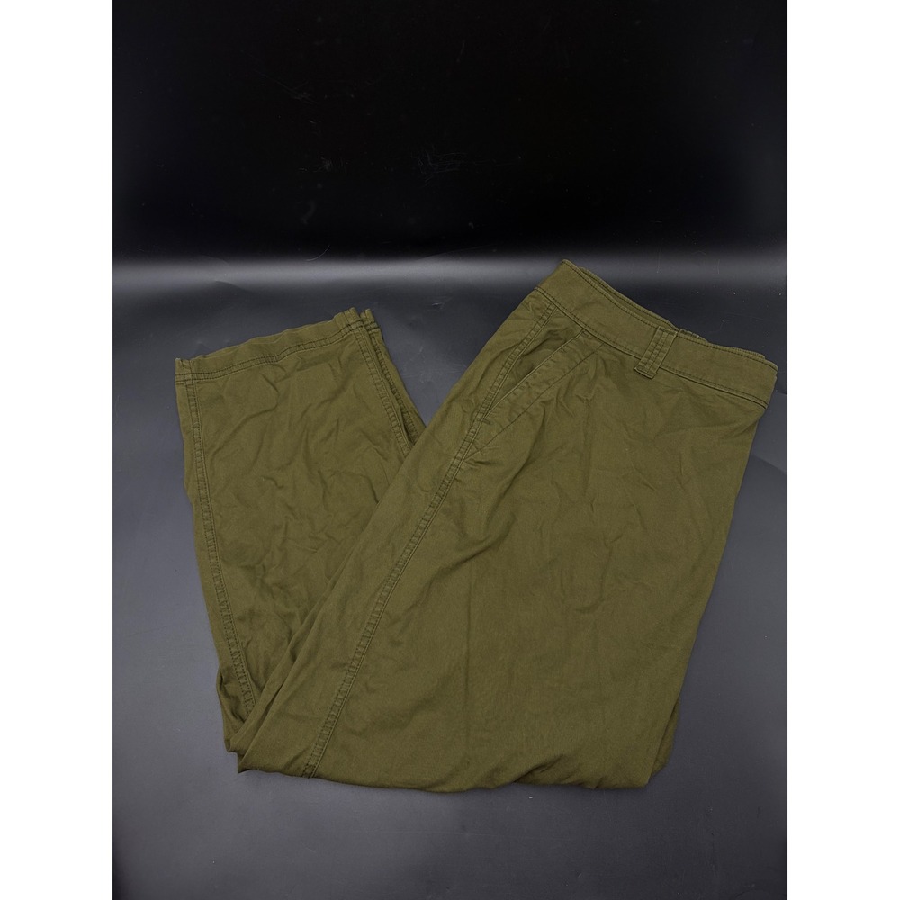 Old Navy OG Chino High Rise Pants Olive Green XL Elastic Back Waist Trousers